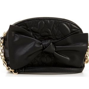 Betsey Johnson Quilted Bow Crossbody Bag
